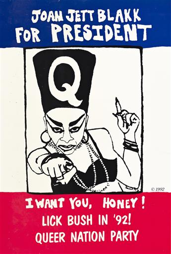 JOAN JETT BLAKK Archive from her 1992 campaign to put a drag queen in the White House.